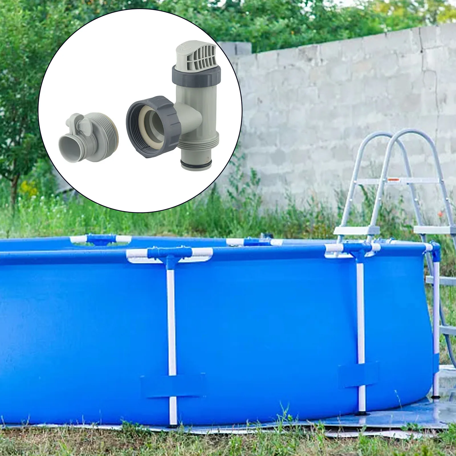 Essential Pool Plunger Valve and Hose Adapter for Intex Above Ground Swimming Pools Facilitating Water Flow Control