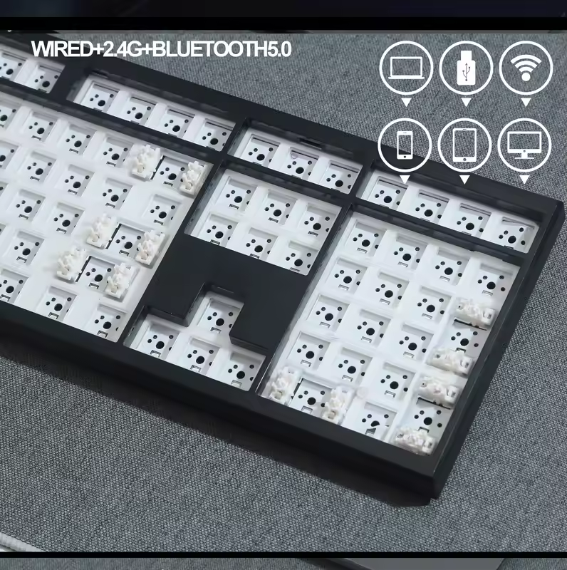 GMK108 Gaming Mechanical Keyboard Kit  RGB Backlight Hot Swap Backlit Gasket Structure support VIA/QMK - Image 5