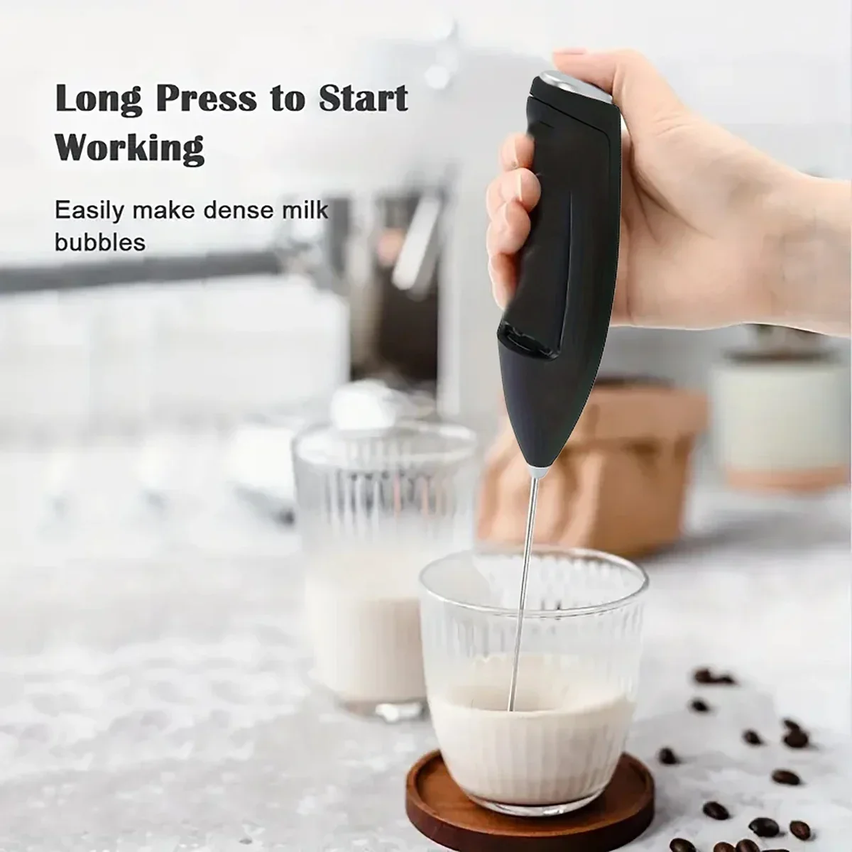 

Профессиональный ручной блендер из нержавеющей стали, 1 шт., барботер для кофе, легко смешивается и кнут.