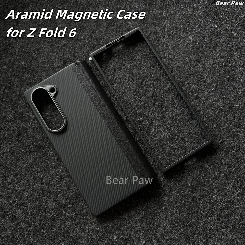 for Samsung Z Fold 6 Aramid Carbon Fiber Cover Ultra Thin Carbon Fiber Phone Case for Galaxy Z Fold 6 Carbon Cases