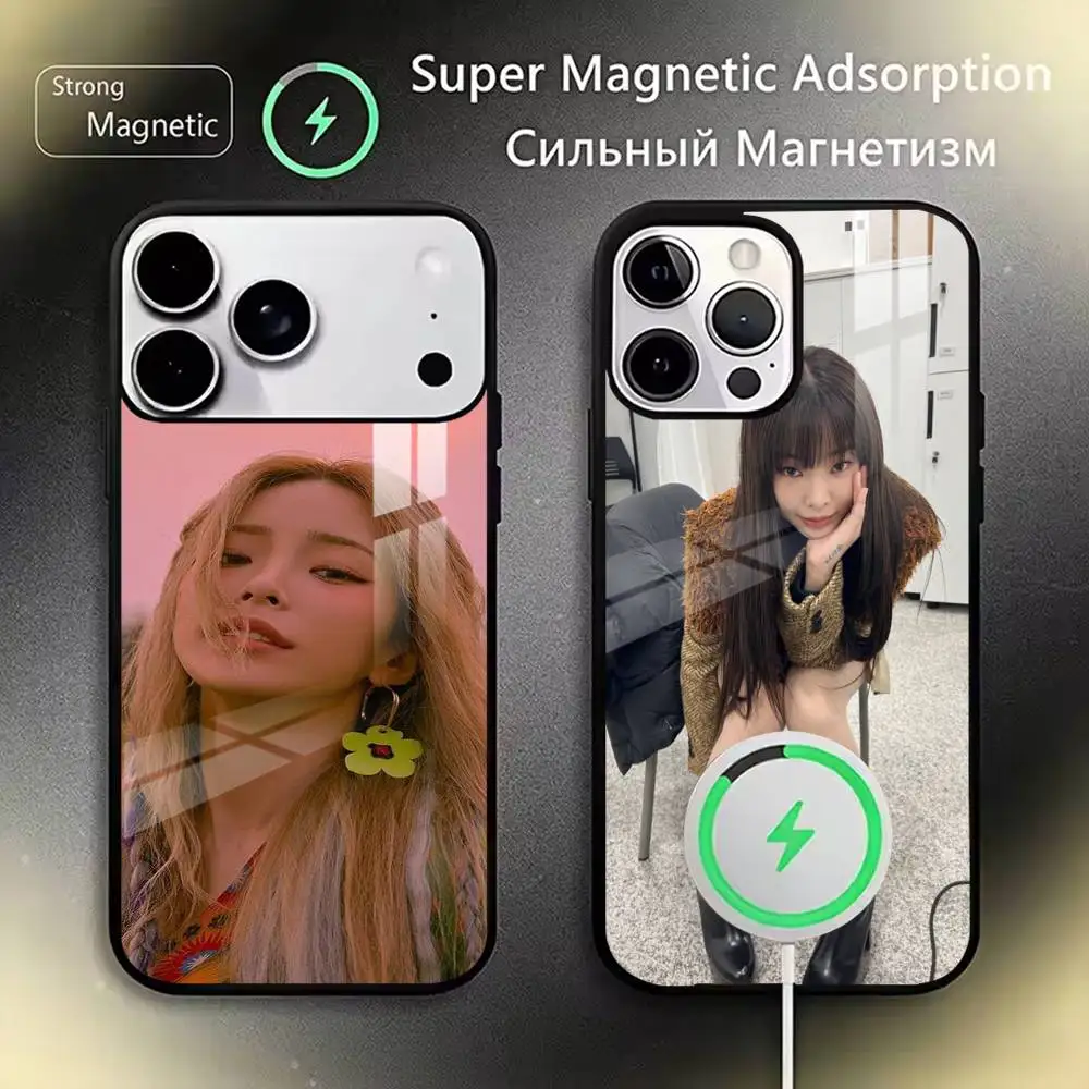 

Korean R&B Aesthetic Phone Case For iPhone17,16,15,14,13,12,11 Plus,Pro Magnetic For Magsafe Wireless Charging
