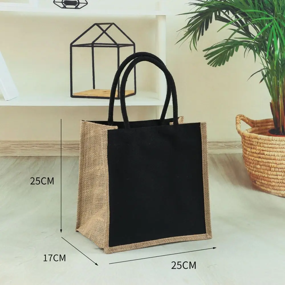 Fai da te disegnato a mano sacco vuoto riutilizzabile nero bianco Shopping Bag borse da viaggio Tote Handbag