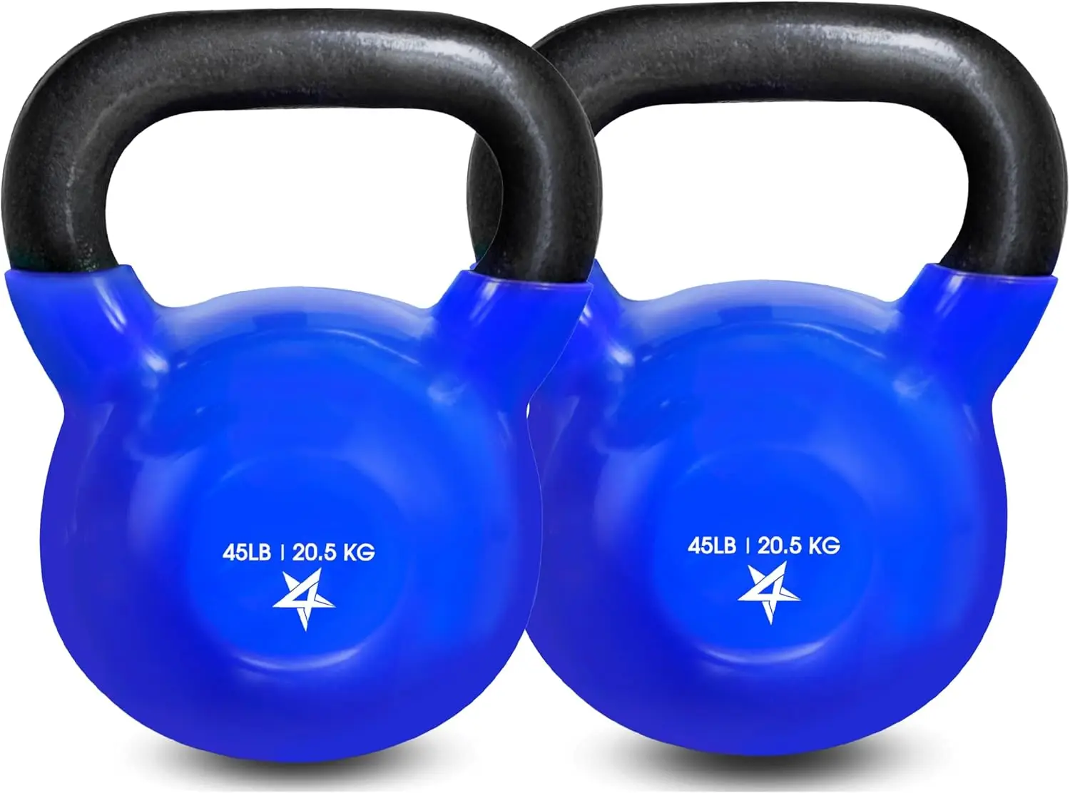 Yes4AllKettlebells حديد زهر مطلي بالفينيل لتمارين أوزان الدمبل، وصالة الألعاب الرياضية، واللياقة البدنية، ومعدات تمارين الجسم بالكامل، والضغط