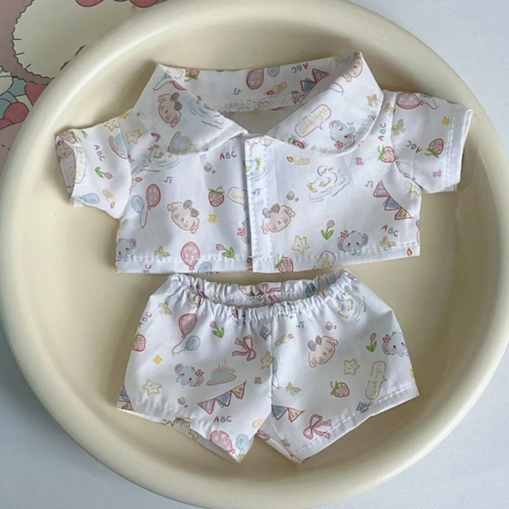 

1 set Pajamas for 10/20cm Idol Cotton Doll Kpop Star Clothes Shirt Set Fashion Cartoon Mini 10cm Doll Clothes DIY Kids Gift