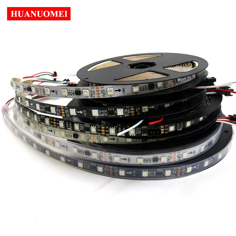 12 V 48 LEDs/M WS2811 LED Strip 5050 SMD RGB Smart Adresseerbare Digitale TV Pixel Licht Flexibele Tape verlichting Decoratie Neon Lamp