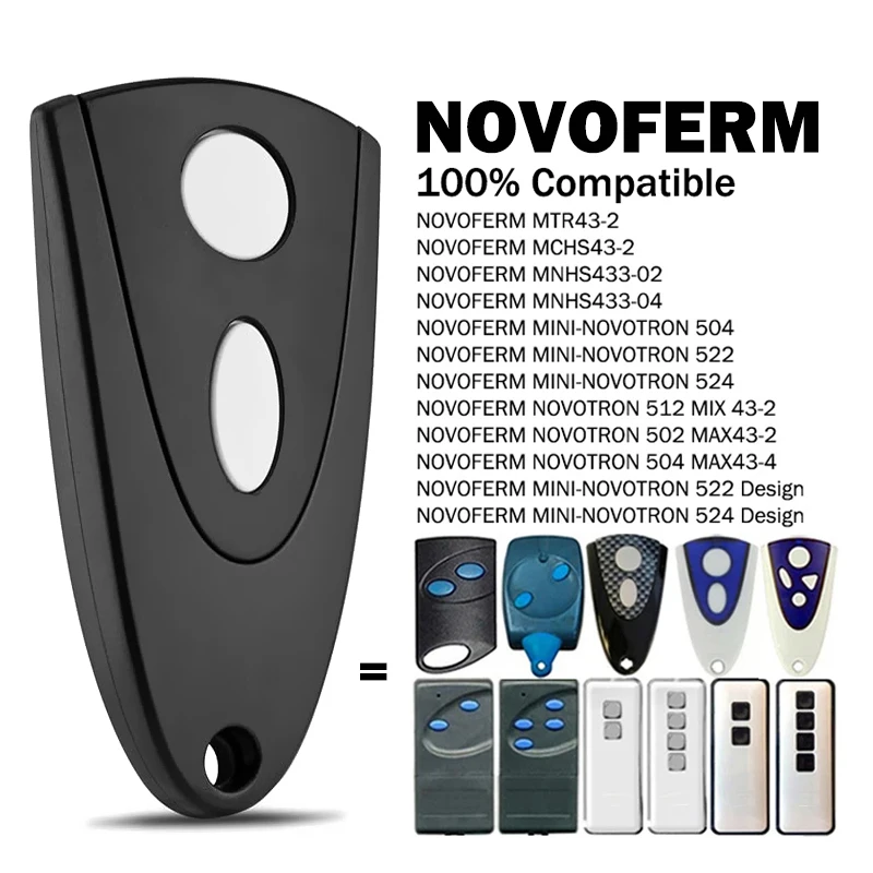 

Newest NOVOFERM NOVOTRON 502 MAX43-2 512 MIX 43-2 MTR43-2 MCHS43-2 MNHS433-02 MNHS433-04 Garage Door Remote Control 433.92MHz