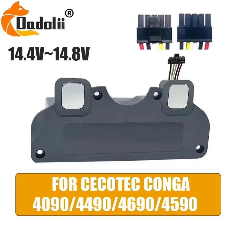 

New 12800mAh Replacement Battery For CECOTEC CONGA 4090 4490 4590 4690 Robot Vacuum Cleaner Accessories Spare Parts Tool