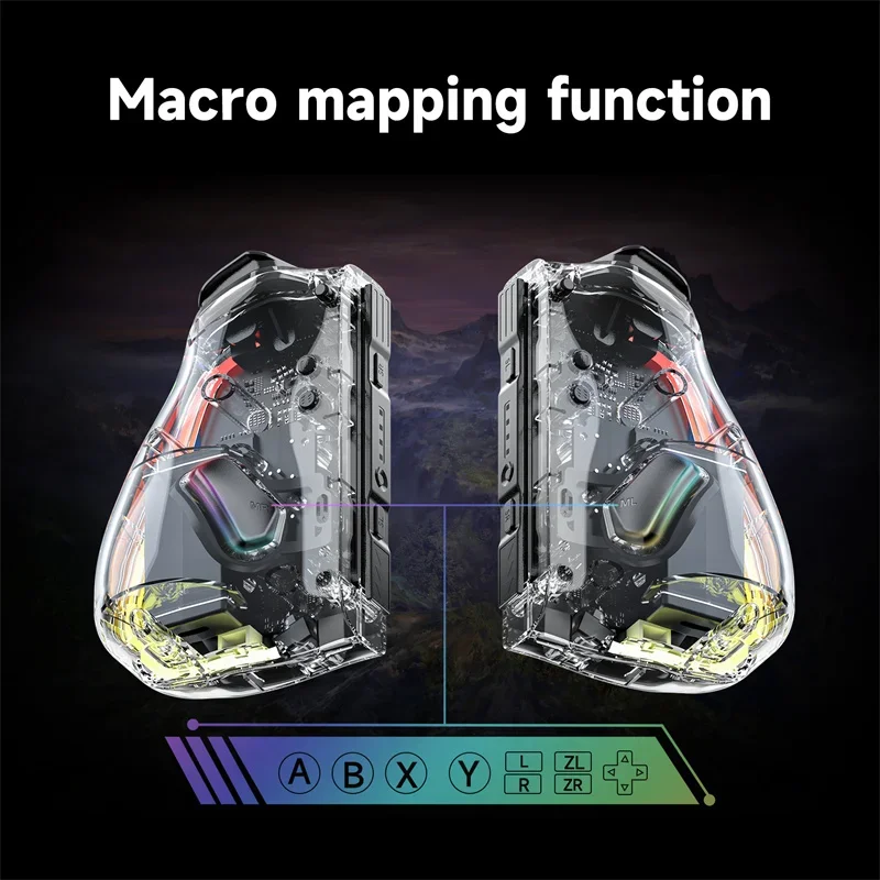 KS40 Joypad جهاز تحكم جوي لاسلكي شفاف بستة محاور لوحة ألعاب Joy لوحة ألعاب لاسلكية للتحكم في الحركة لمفتاح نينتندو OLED #5