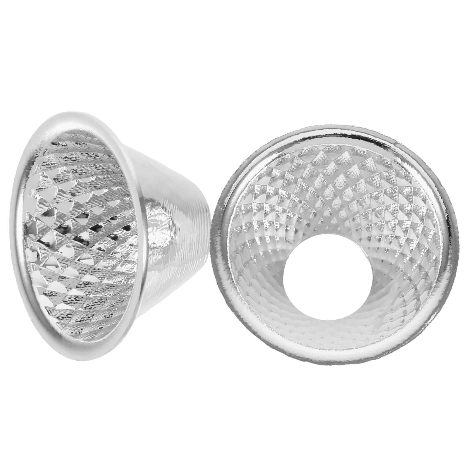 

2Pcs LED Light Reflector Cup Replacement Brighter Output Focus Beam Portable for Outdoor Adventures Home Emergency Repair