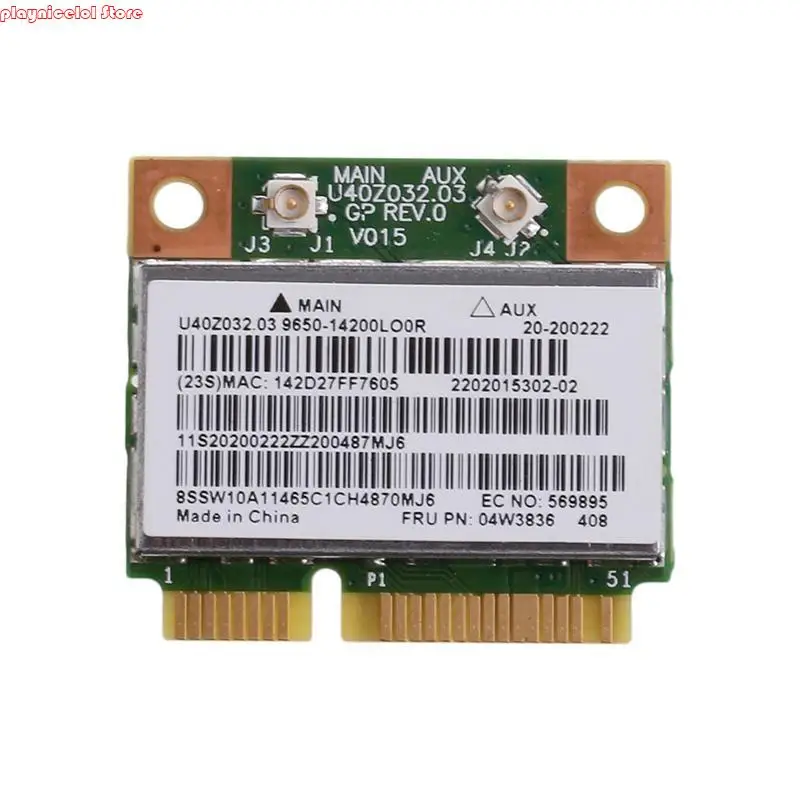 E8BA BCM943142HM WiFi +BT4.0 G500 용 하프 미니 PCIE 무선 카드
