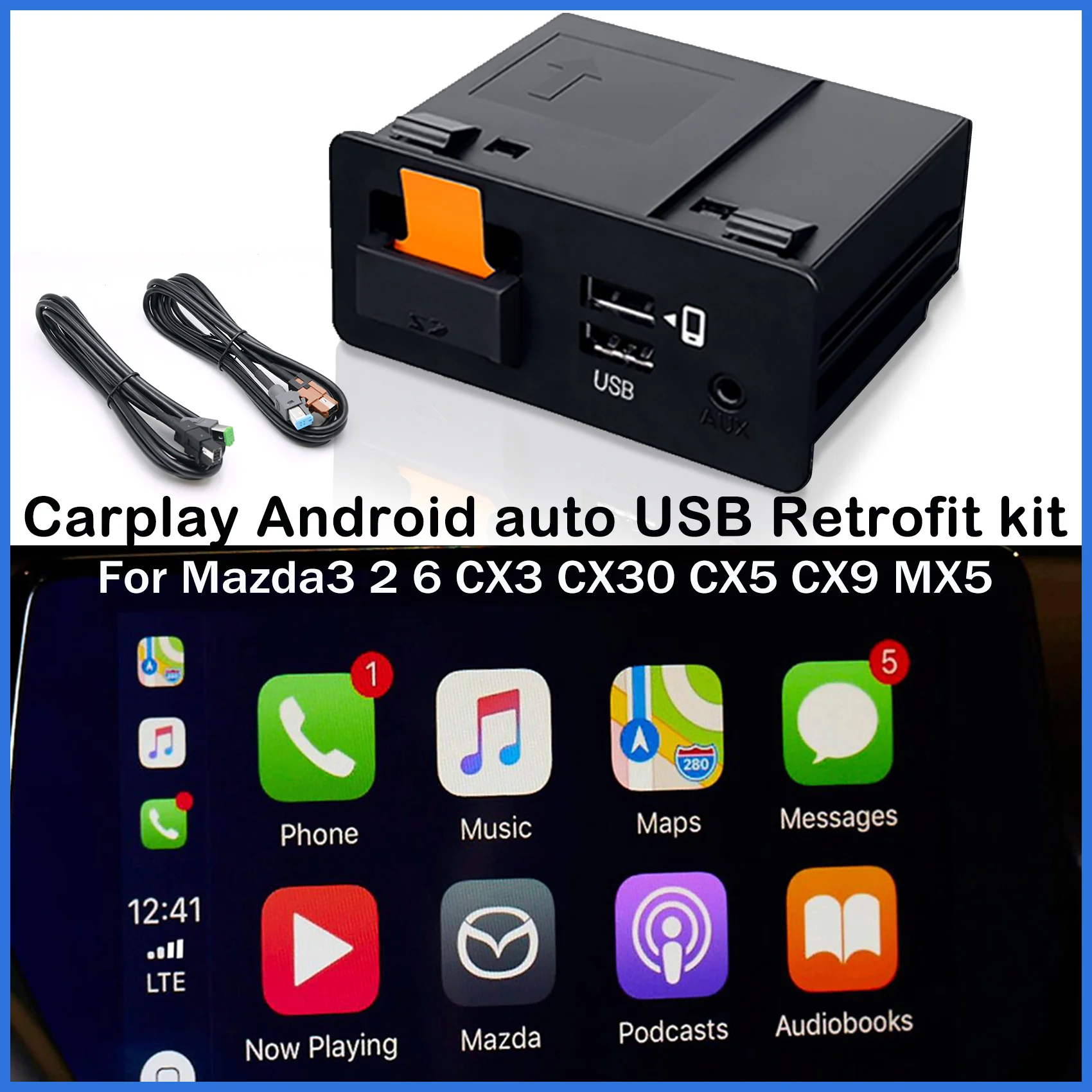 New Upgrade Apple CarPlay Android Auto USB Adapter Hub OEM for
