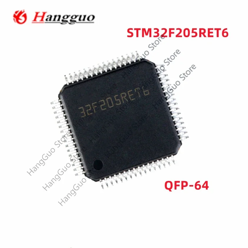 

5 шт./лот, новый и оригинальный чип STM32F205RET6 STM32F205 QFP-64 IC