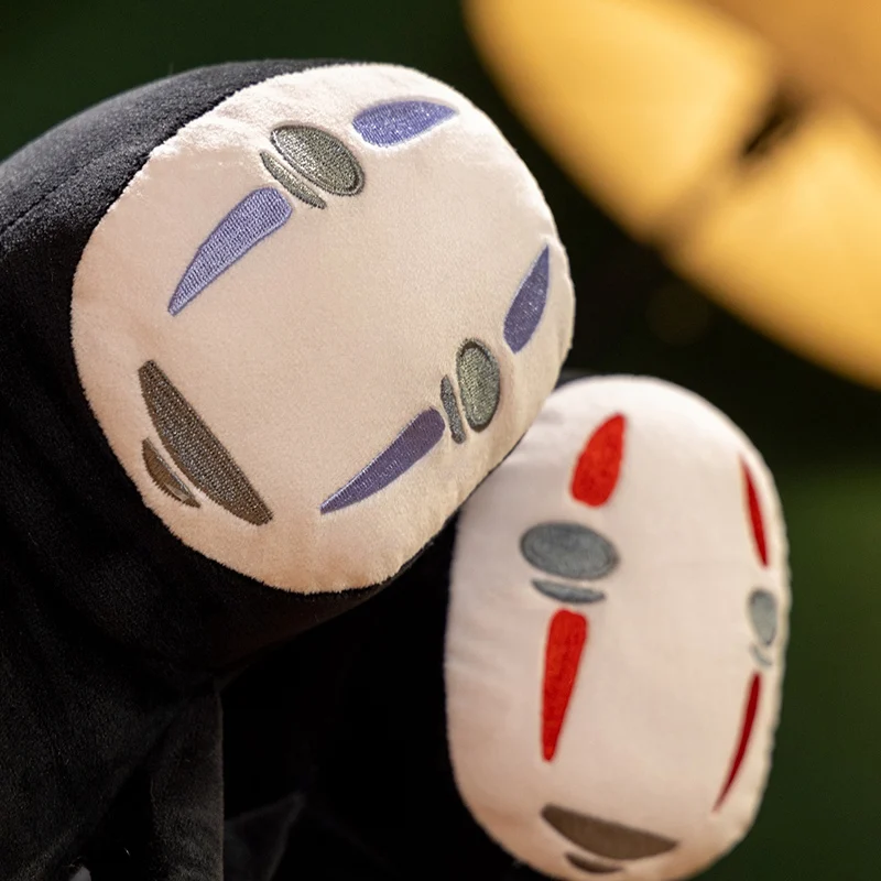 Spirited away filme sem rosto homem plushies recheado anime estilo japonês figura brinquedo adorável fofinho travesseiro presentes de aniversário menina