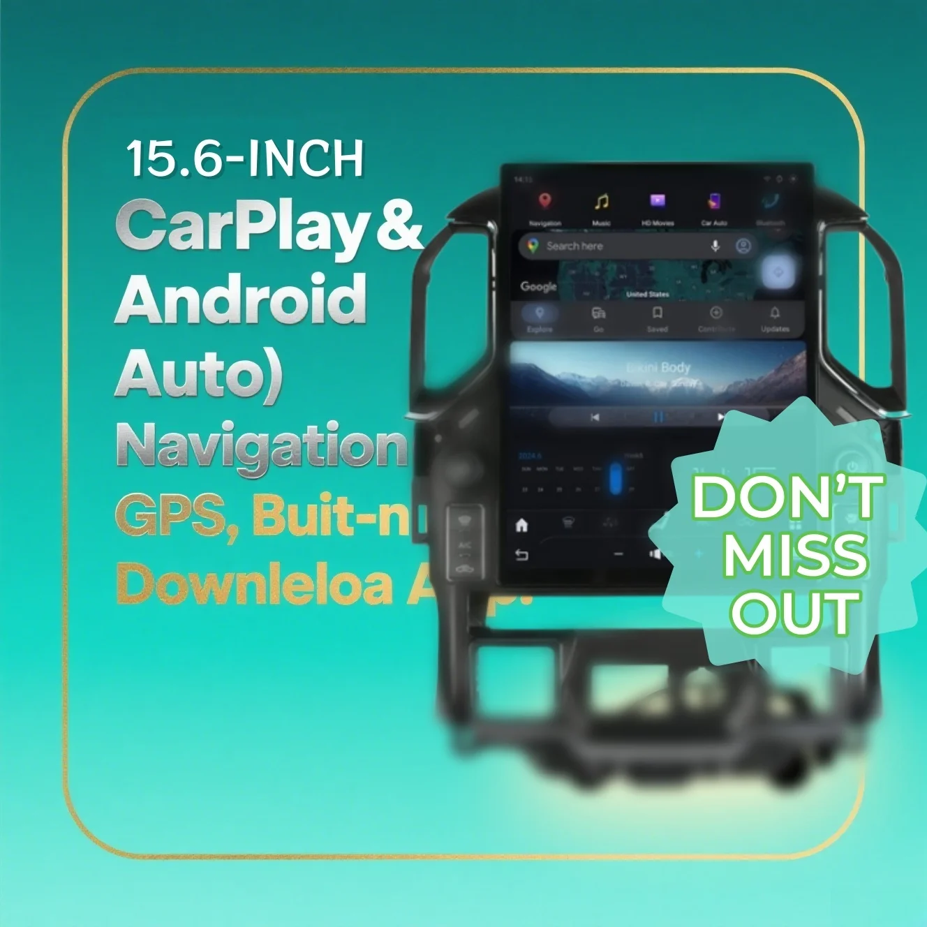 

15.6Inch/Car Radio For Chevrolet Silverado GMC SIERRA 2019-2023 Android 13 Auto Stereo Carplay GPS/Player Navigation Multimedia