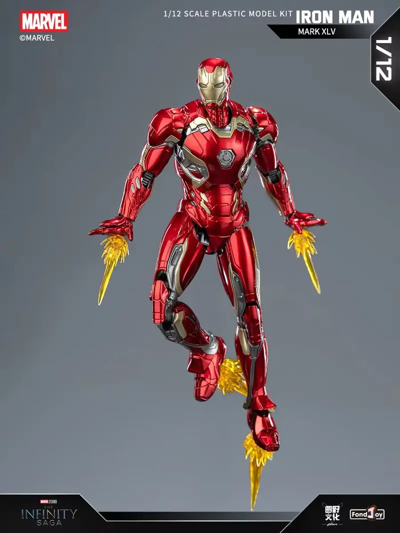 15,5 CM Fondjoy Oryginalny MK45 Iron Man 1/12 Mark45 Avengers: Age of Ultron Vibranium Figurka Akcji do Składania Kolekcjonerska Zabawka Prezent