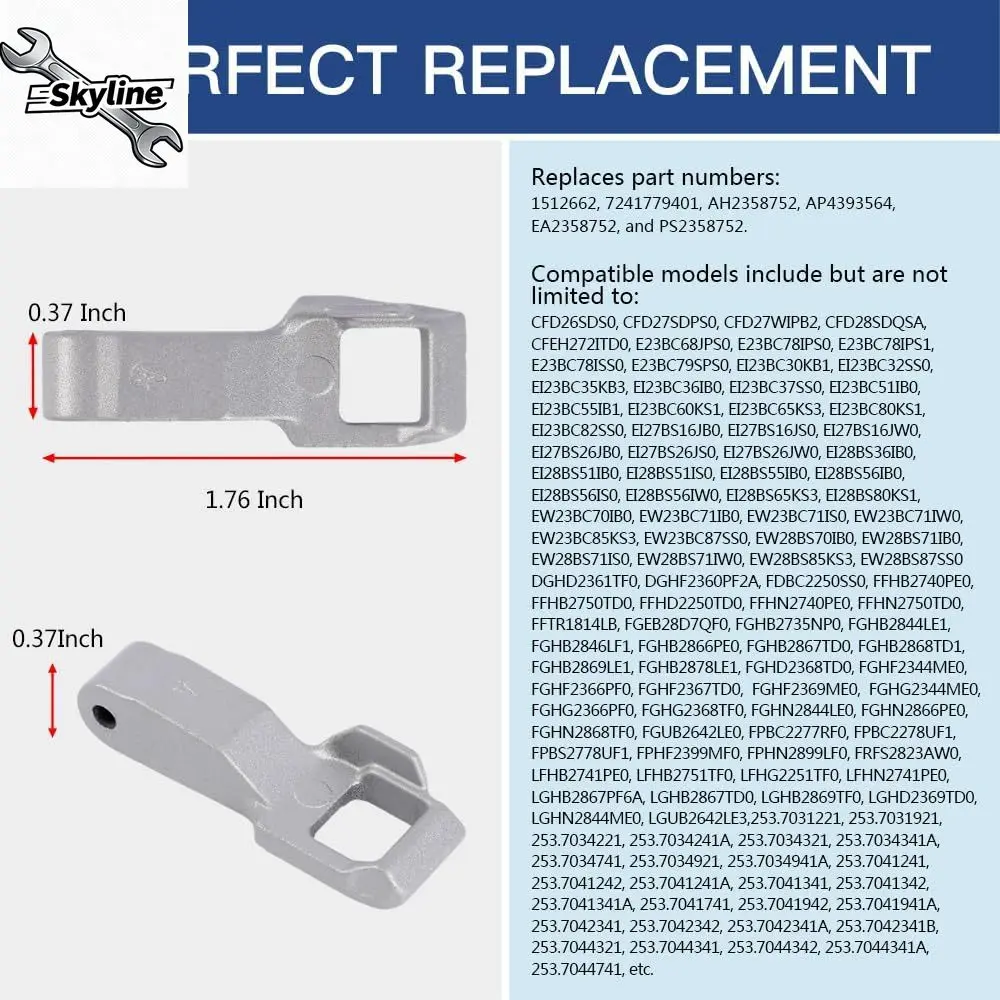 MFG63099101 Washer Door Lock Strik for Washing Machine Door Latch Hook Locker Replacement Part