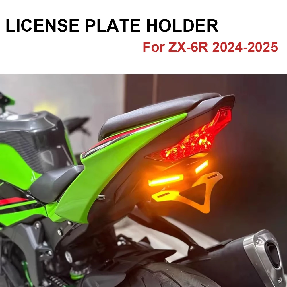 

For KAWASAKI Ninja ZX-6R NINJA ZX 636 2024 2025 NEW Motorcycle Tail Tidy Rear Fender Eliminator LED Light License plate holder