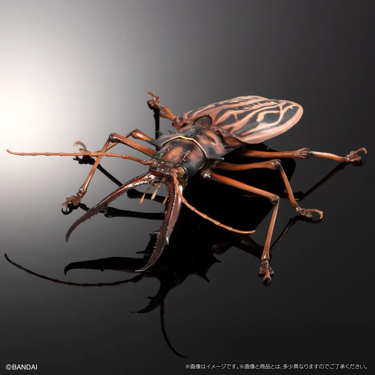 

Подлинная масштабная модель Gacha, серия биологической энциклопедия, красивая фигурка в тигровую полоску с длинным рогом и жуком, игрушки