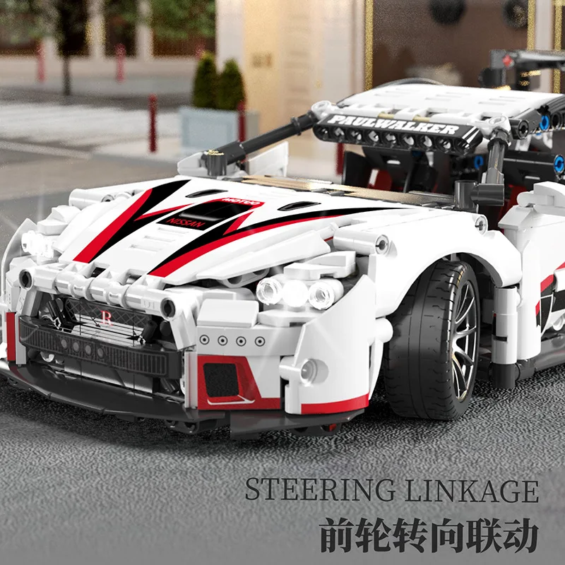 Building blocks compatible with concept White Sports car Super Racing Building Blocks Brick model Speedcar Children\'s gift