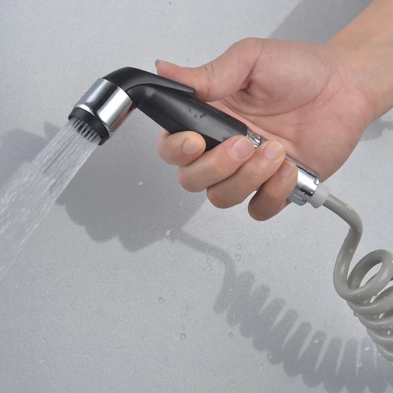 Household High‑Pressure Bidet Sprayer Set, Toilet Faucet Washer Nozzle, Boost Handheld Water Gun for Bathroom Cleaning