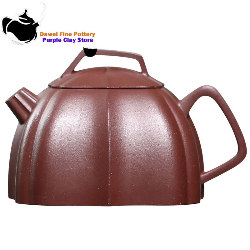 Yixing handmade purple clay teapot, original ore, purple mud, tendon pattern, Qin Quan teapot, Chinese tea set