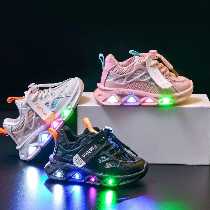 

Winter Child Sport ShoeNew Baby Light Up Running Board Shoe Classic Breatha Shoe Child Simple Lightweight Versatile Single Shoes