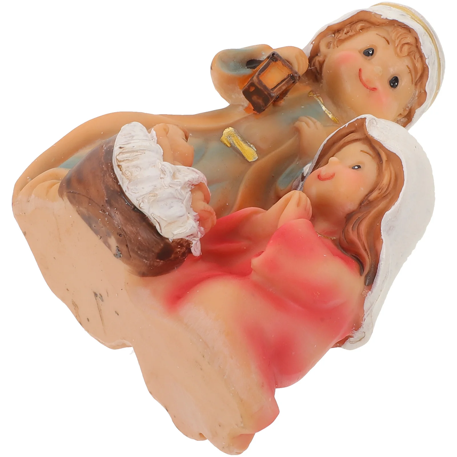 

1pcs Resin Family Statue Christmas Religious Biblical Renaissance Sculpture For Tabletop Holiday Decor Church Decoration Jesus