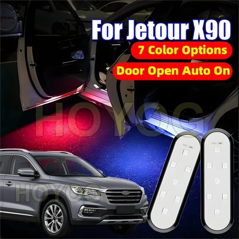 Fit for Jetour X90 2019-2026 LED Car Door Light with Automatic On/Off and a USB Rechargeable Battery