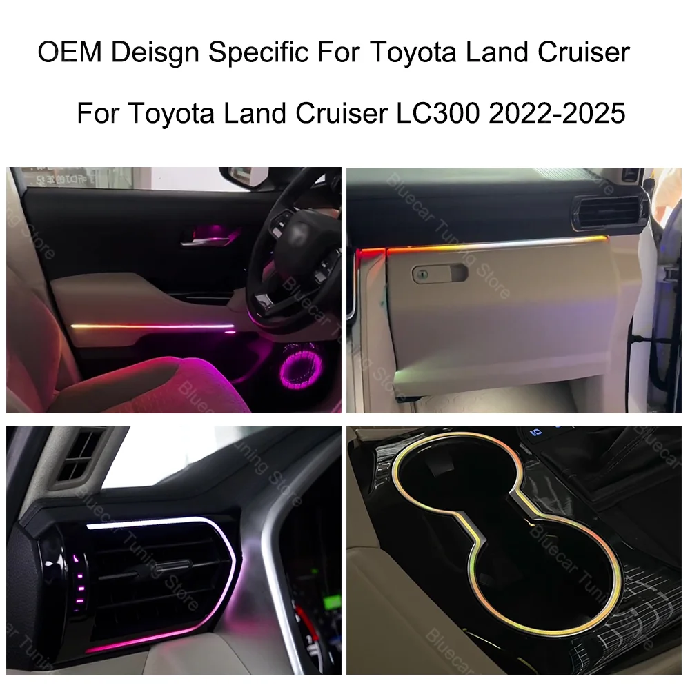 Dynamic Active Ambient Light  For Toyota Land Cruiser LC300 2022-2025 27 Lights Car Accessoires Voiture Car Gadgets Accesorios