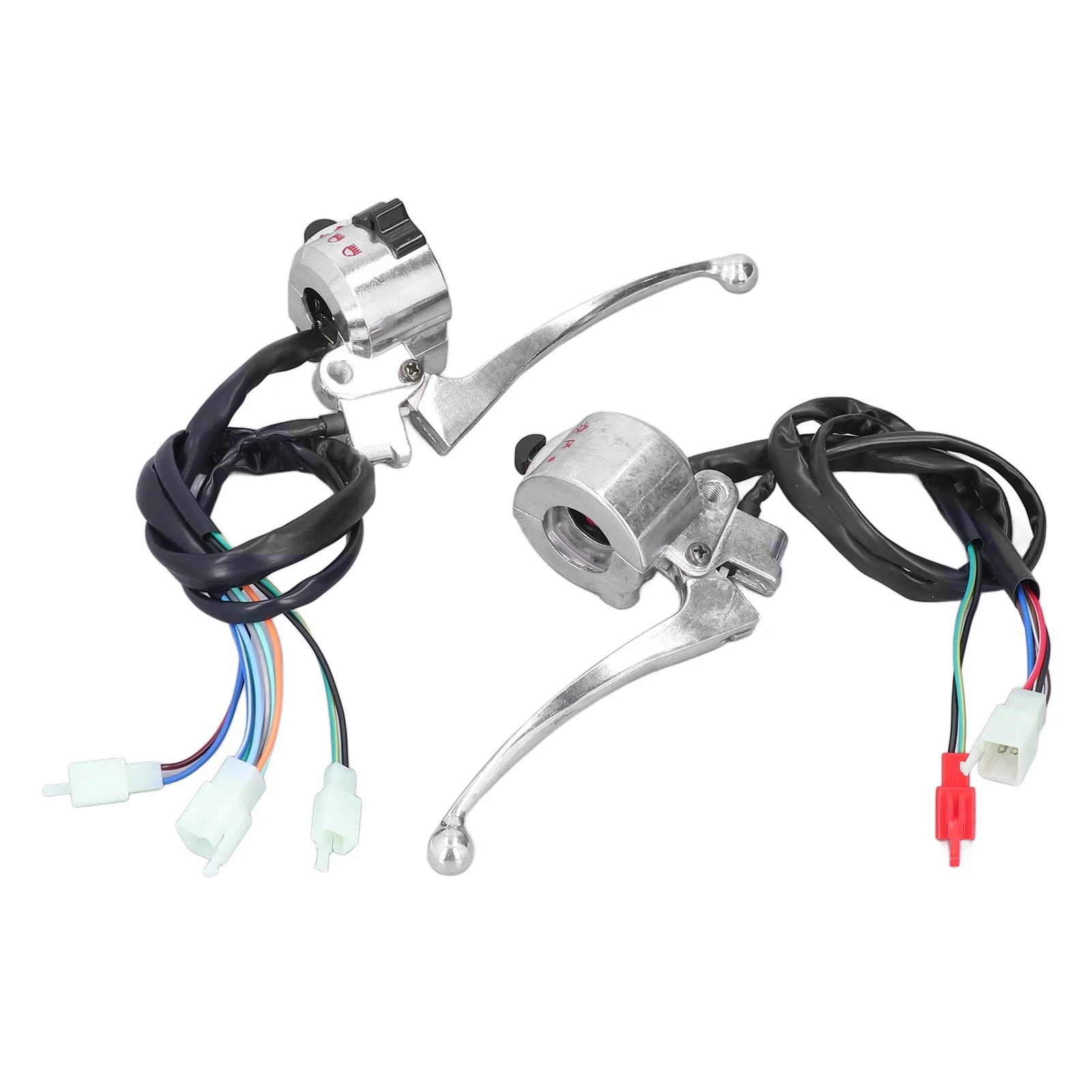 2pcs 22mm Drum Brake Handlebar Switch Left Right Motorcycle Handlebar Horn Button for 50cc Chinese Scooter for JH70 JH90