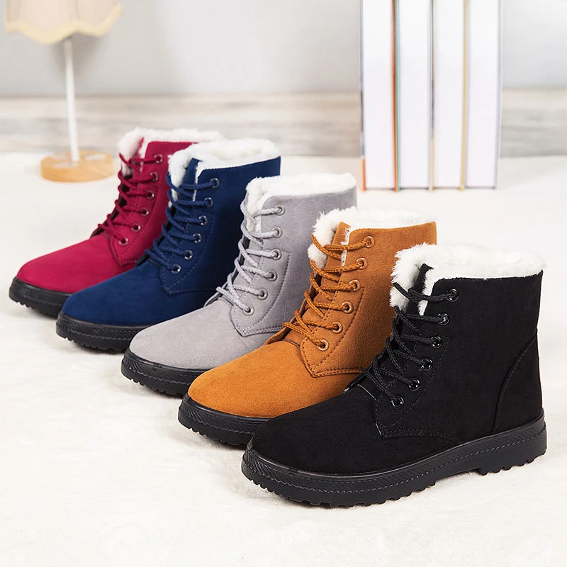 2024 New Women Snow Boots Outdoor antislip warm footwear Fashion light thick soled cotton boot Casual comfort female shoes Botas