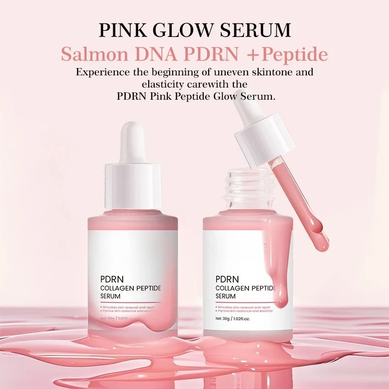 Salmon PDRN Collagen Peptide Facial Serum for Dull Skin - Boosts Elasticity Skin Renewal Repair Korean Beauty Product Collagen