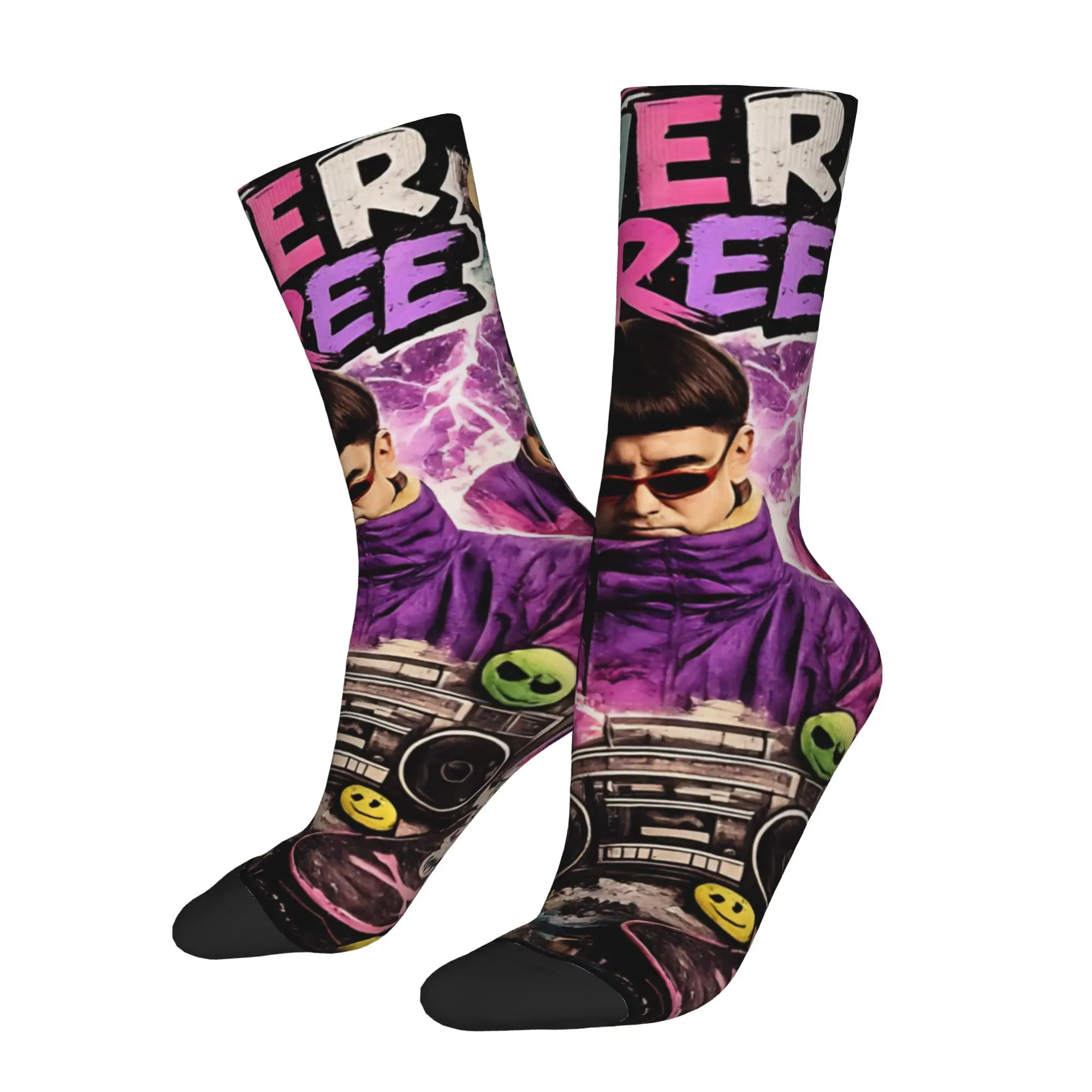 Oliver Tree American Singer Rapper Socks Men Women Funny Happy  Socks Spring Summer Autumn Winter Middle Tube Stockings Gifts