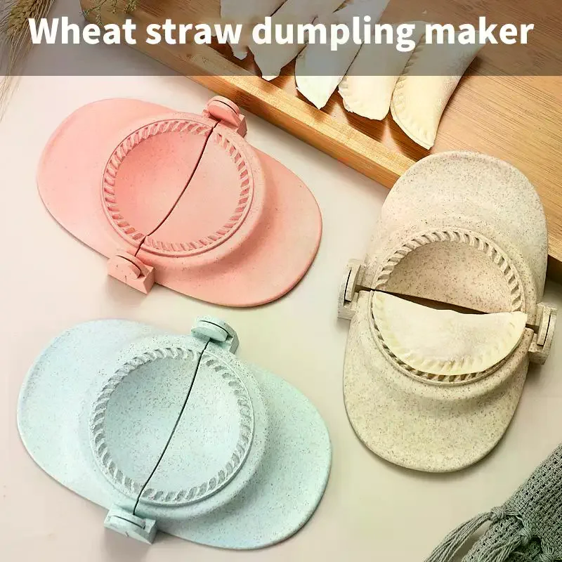 Manual Wheat Straw Dumpling Holder for Kitchen Easy Press Mould Tool for Homemade Dumplings Durable for Family Party Use
