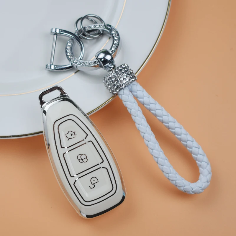 For Ford Focus 3 4 ST Mondeo MK3 MK4 Fiesta Fusion Kuga 2013 2014 2015 2017 TPU Car Remote Smart Key Case Cover Shell Fob