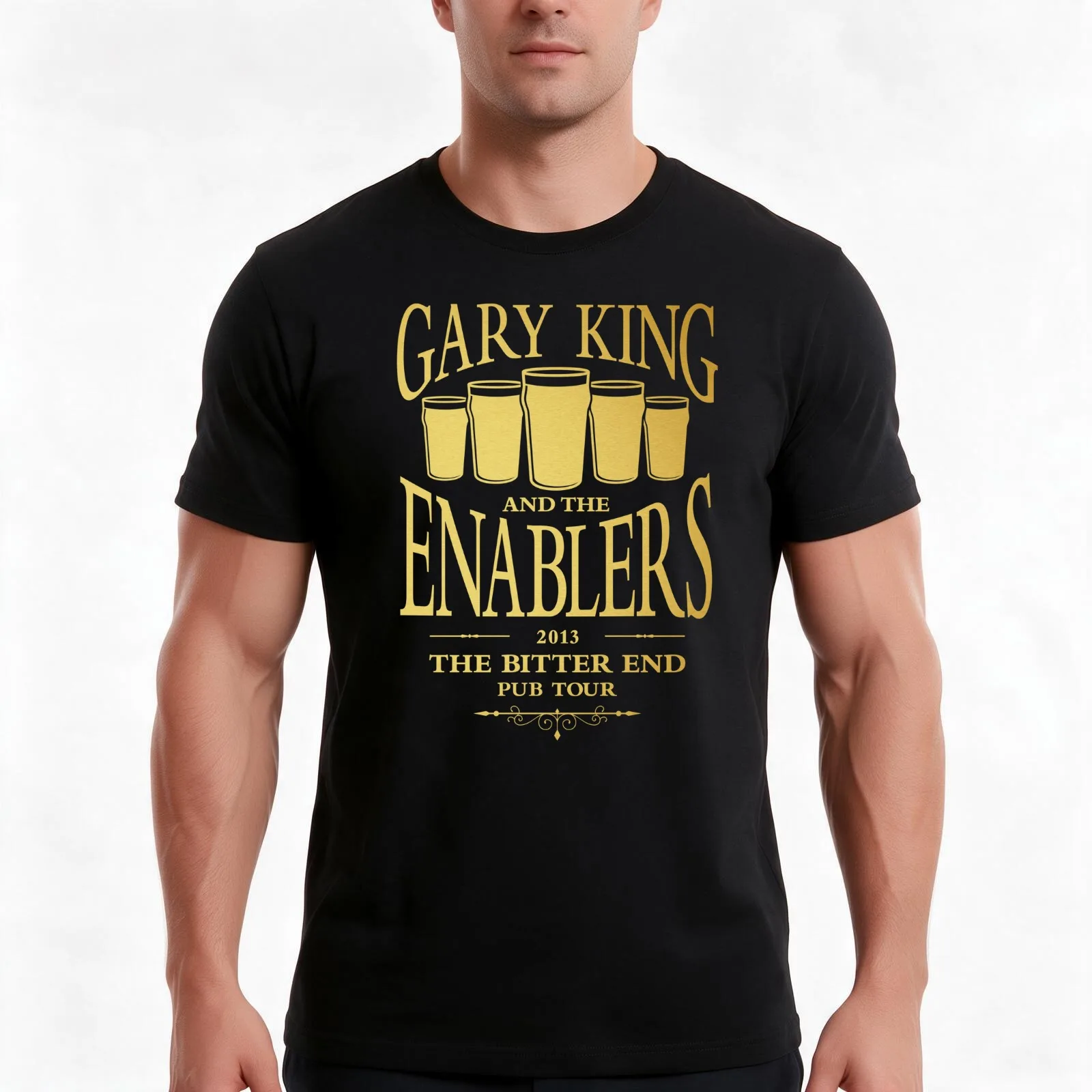 Gary King and the Enablers T-Shirt, Summer Casual Cotton Tee, Oversized Streetwear Tops, Vintage Graphic Print, Unisex Men Women