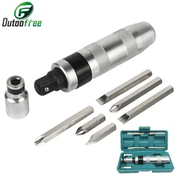 7PCS/Set Multi-purpose Heavy Duty Shock screw Driver Chisel Bits Tools Socket Kit Impact Screwdriver Set With Box