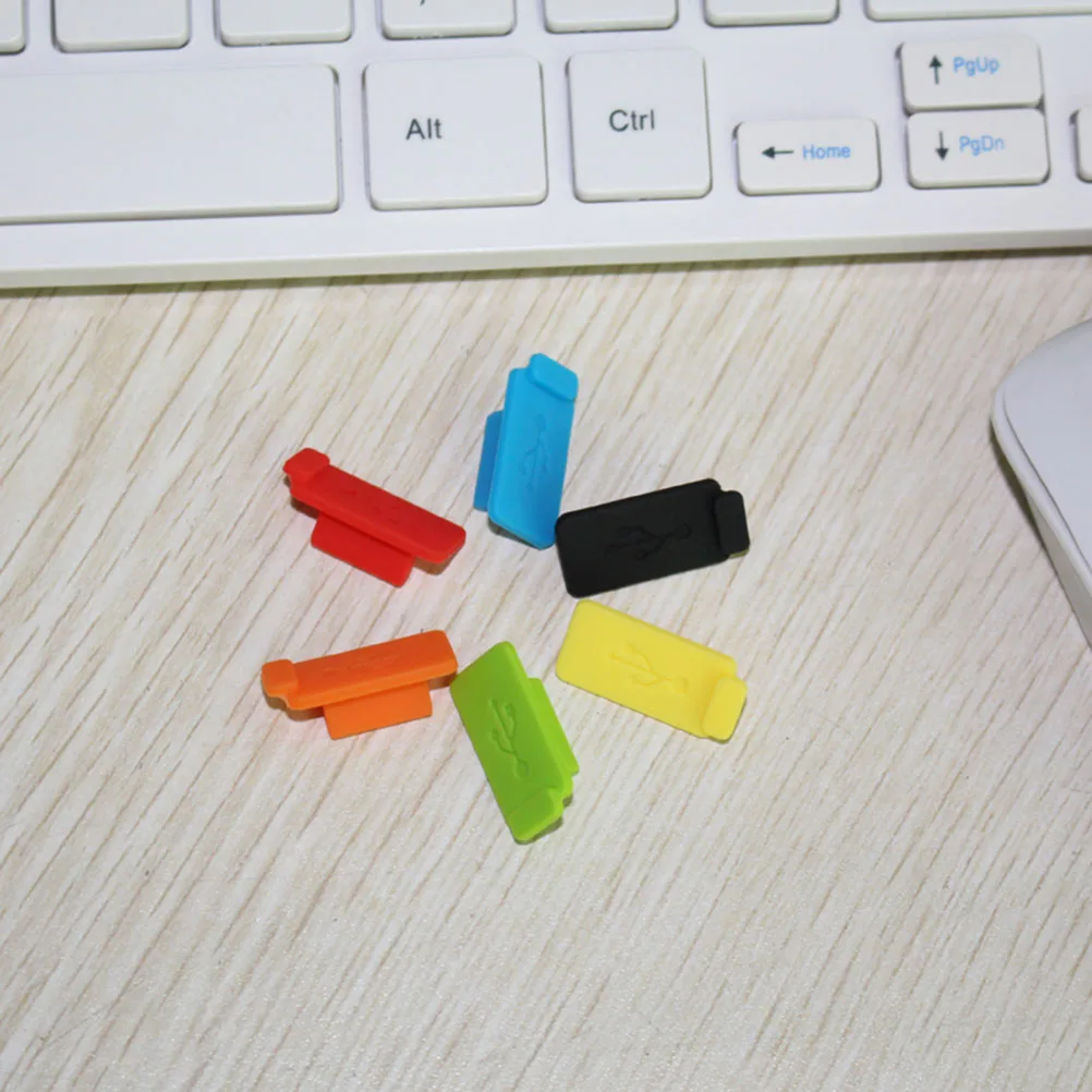 

50Pcs Soft Silicone Dust Plug for USB Ports Enhanced Grip Plug Prevents Dust Damp Multiple Colors Decorative Equipment