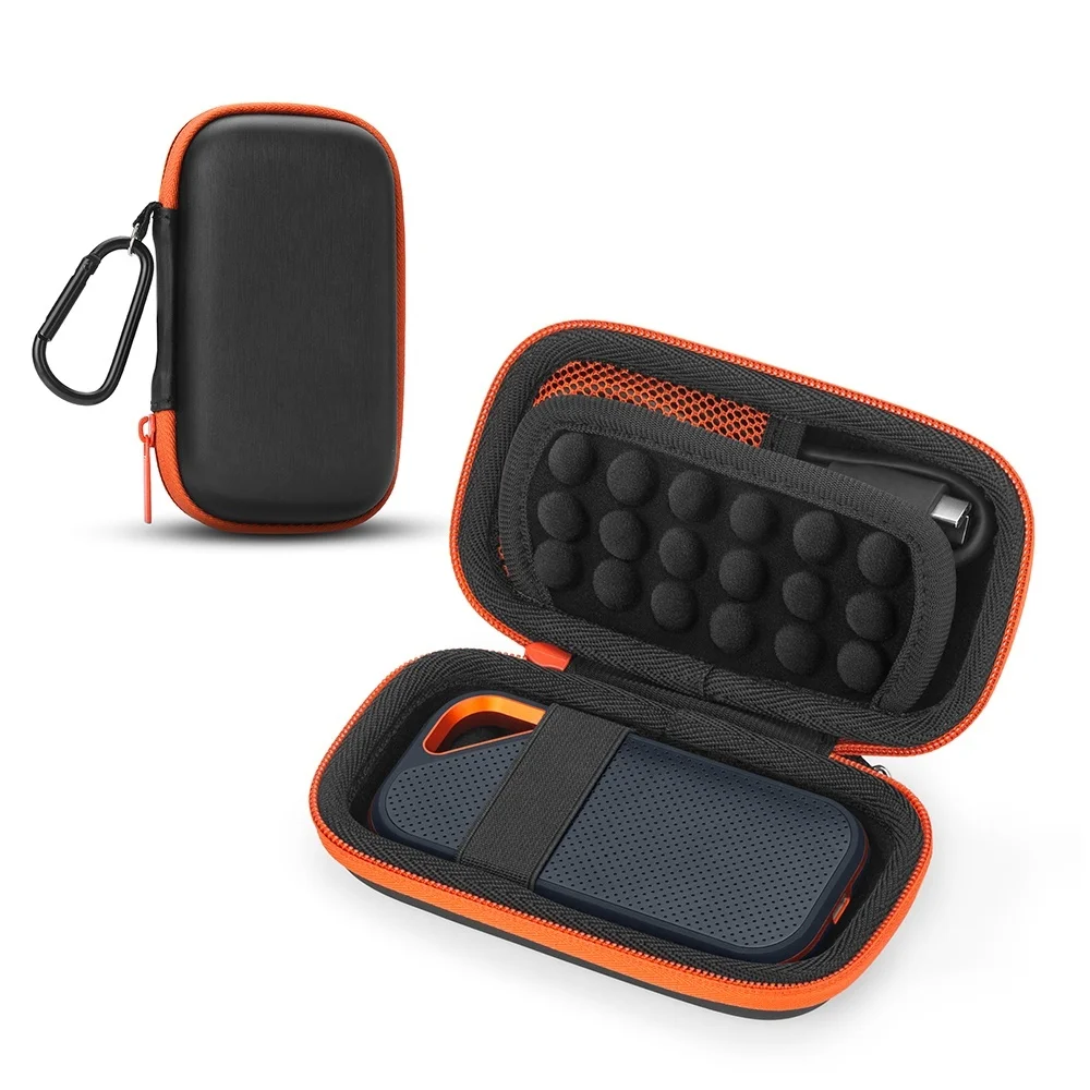 

Hard Disk Storage Box Portable Waterproof Mesh Bag Fixed Strap Travel Cover Storage Bag Shockproof Hard EVA Case for Office Home