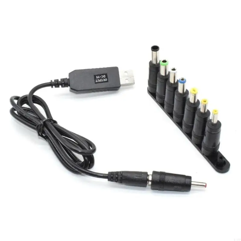 E1PF USB Converter for DC 5V 9V 12V USB Connector Cable for 8 Converter for Router Speaker Mini Fan