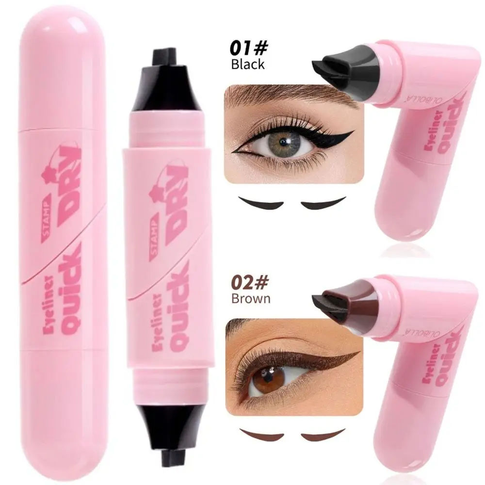 Neuer wasserfester Eyeliner-Stempel, schnell trocknend, schwarze Farbe, Eyeliner-Stempel, drehbar, langanhaltender Eyeliner-Stempelstift