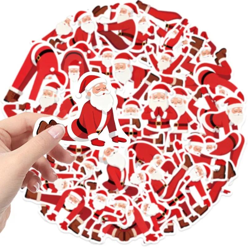 Adesivo decorativo creativo per graffiti di Babbo Natale personalizzato da 50 pezzi