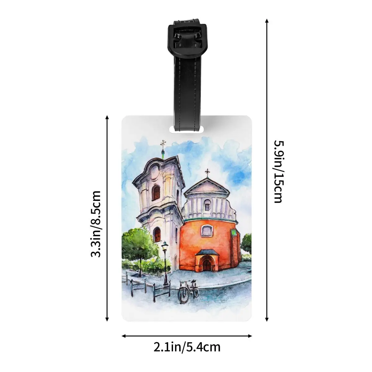 Church Of Sacred Heart Of Jesus In Poznan, Польша Багажная бирка для чемоданов Конфиденциальная обложка ID Label