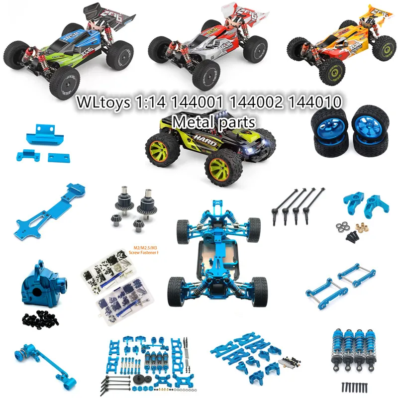 

WLtoys 1:14 144001 144002 144010 Remote Control Car Metal Modification Parts, Vulnerable Parts Upgrade, Factory Selection