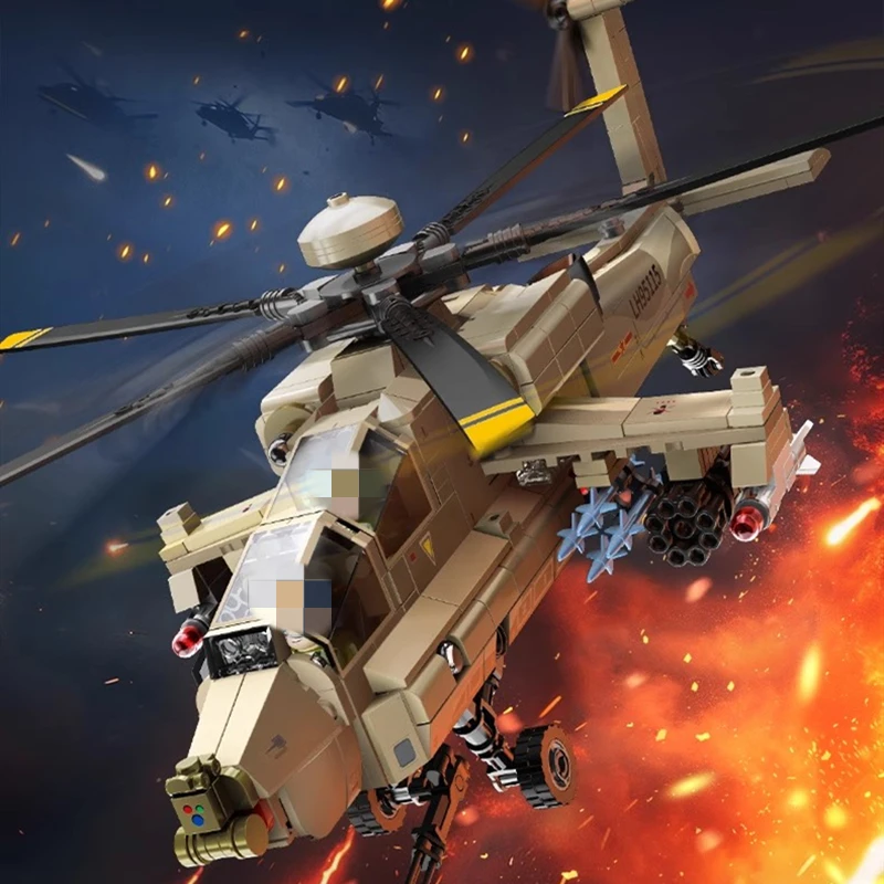 

Sembo Building Blocks Wuzhi 21 Helicopter Model Aircraft Model Aircraft Children's Toy Birthday Gift Military Collection