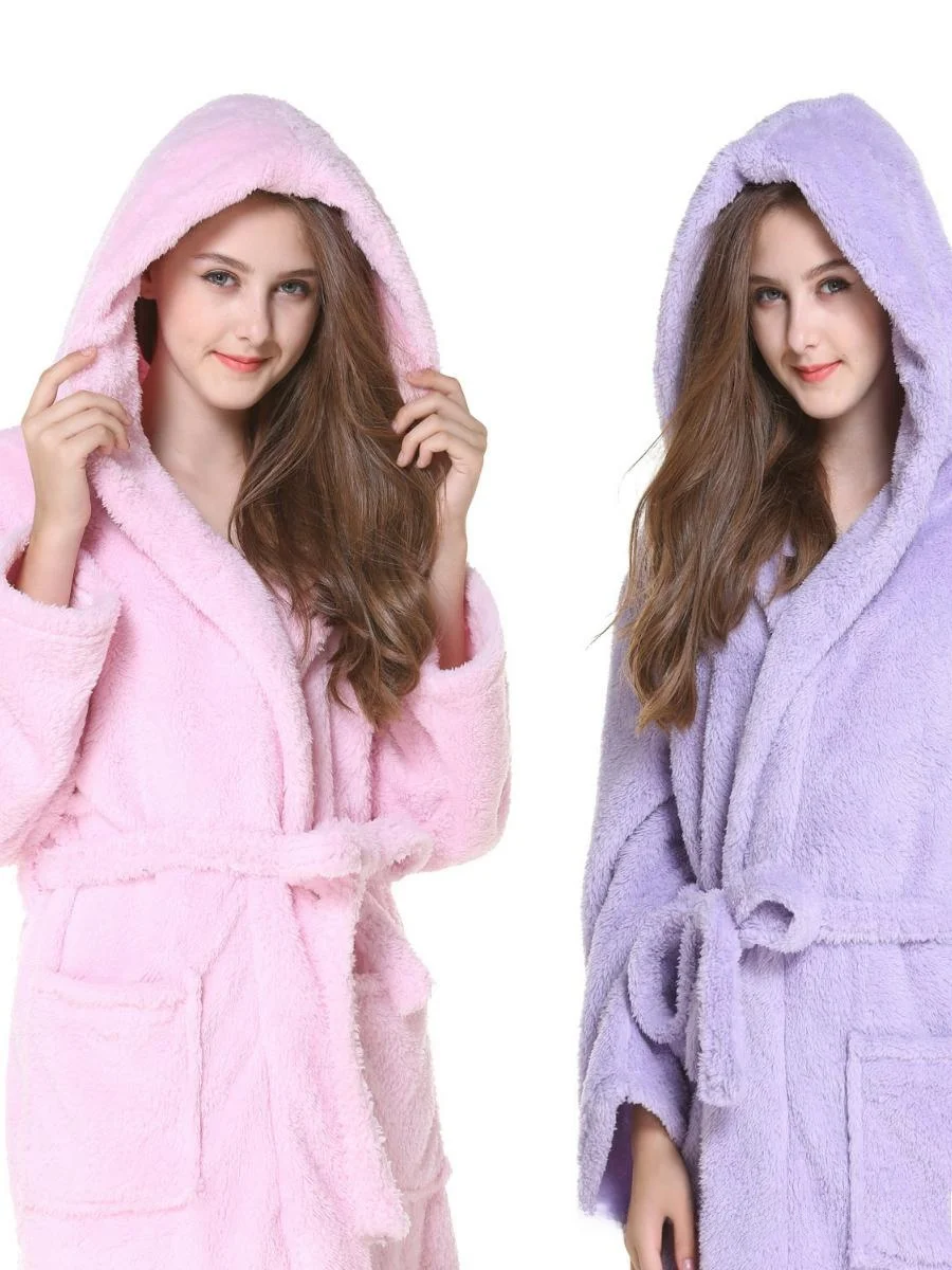 特大サイズのコーラルフリースローブ、エクストラロング丈、超柔らかく暖かいバスローブ、プラスサイズ女性用、快適なホームウェア、カップル向け