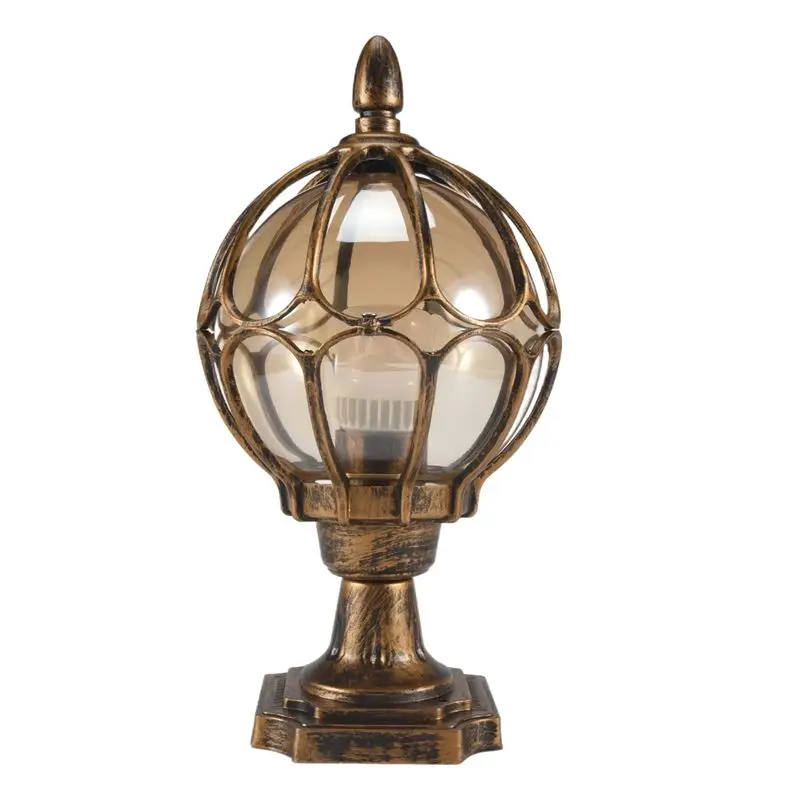 ABXF-1Pcs Outdoor Pillar Lamp Globe Glass Shade Door Post Lamp Waterproof Antique Lighting Rainproof Pillar Light
