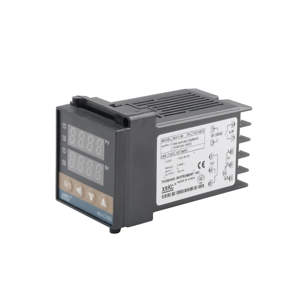 REX-C100 الرقمية PID متحكم في درجة الحرارة ترموستات 100-240 فولت 10A التتابع K الحرارية التحقيق أجهزة استشعار عالية الجودة