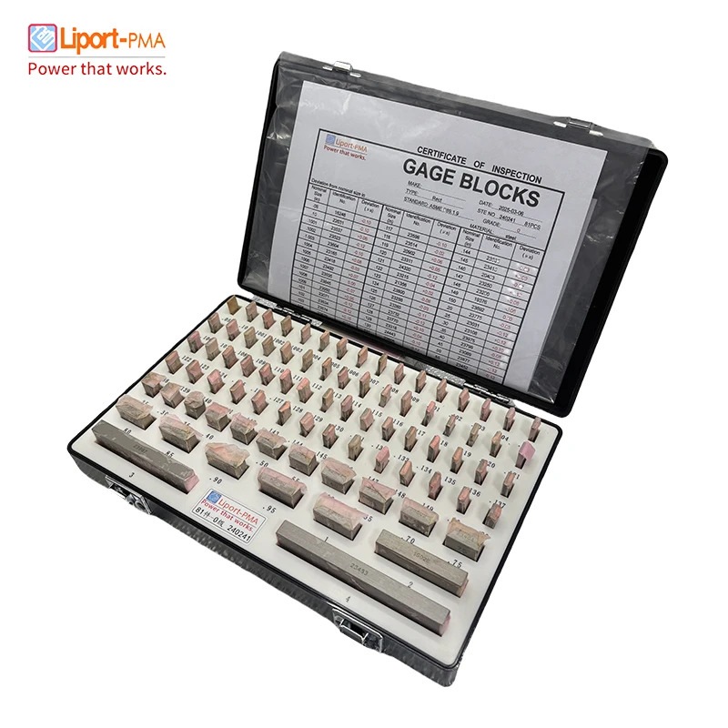 Imperial Block Gauge Set,English system Block Gauge set,36/81pcs,0/AS-1/AS-2 Grade,High Speed Steel Gage Block ,Liport-PMA