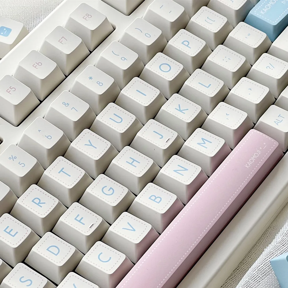 KAOMOJI Milk White Keycap Original Design Cherry Profile DYE Sub ISO Enter 140 klawiszy/zestawów dla 99% standardowej klawiatury mechanicznej